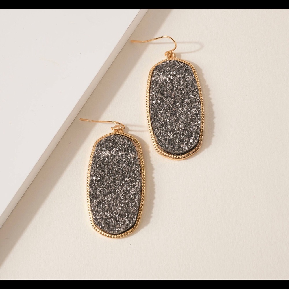 Druzy dangling earrings